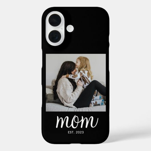 Zwarte Moeder Vastgestelde Script Foto Case-Mate iPhone Case (Achterkant)