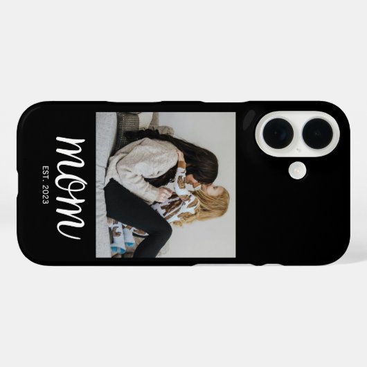 Zwarte Moeder Vastgestelde Script Foto Case-Mate iPhone Case (Achterkant (horizontaal))