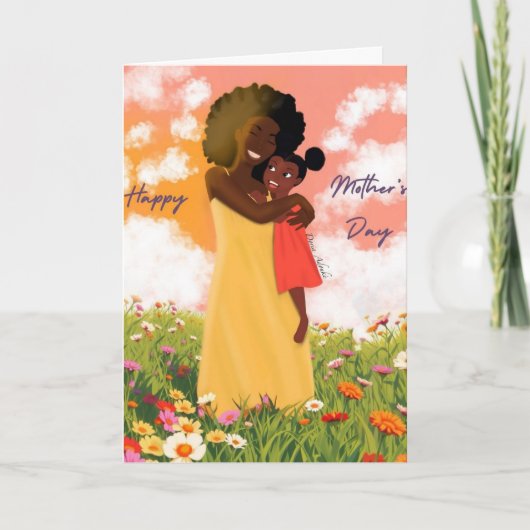 Zwarte Moederdag kaart (Voorkant)
