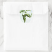 Zwarte moerasstaart met staartpeterselie vierkante sticker (Tas)