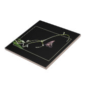 Zwarte moerasvlinder tegeltje (Zijkant)