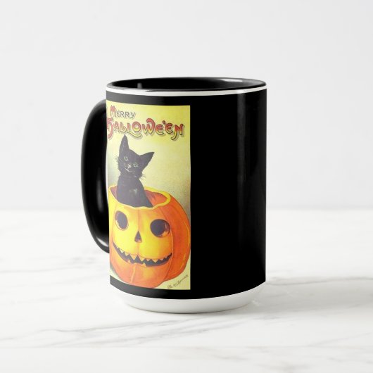 zwarte Mok en pompoen (Voorkant links)