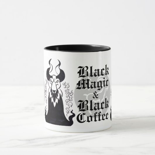 Zwarte Mok met Magic & Black Coffee (Midden)