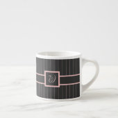 Zwarte mok met roze strepen (Rechts)