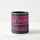 Zwarte Mok met Roze Wayward Vrouw Logo (Midden)