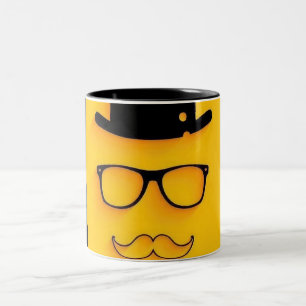 Zwarte Mok met Stokfiguur Patroon Grappig Minima