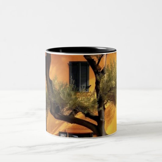 Zwarte Mok met Stokfiguur Patroon | Grappig Minima (Center)