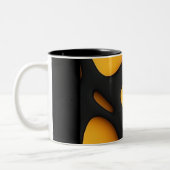 Zwarte Mok met Stokfiguur Patroon | Grappig Minima (Links)