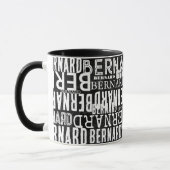 Zwarte Mok vol witte namen (Links)