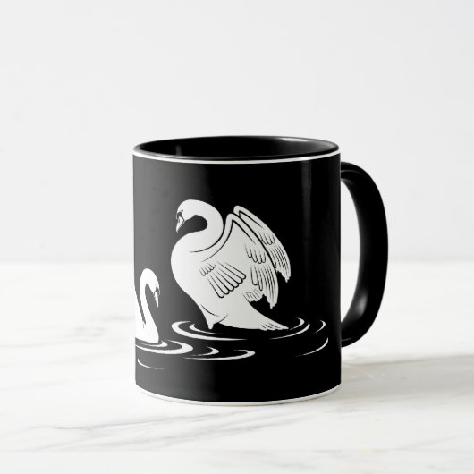 Zwarte Mok voor zwaaien (Voorkant rechts)