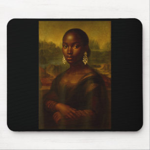 Zwarte Mona Lisa Afro Afrikaanse Melanine Zwarte G Muismat