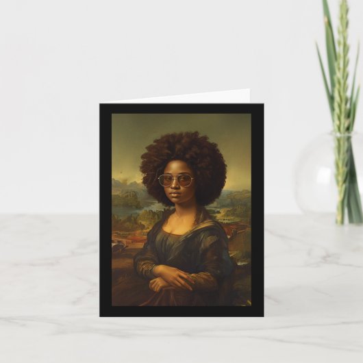 Zwarte Mona Lisa Afro-Amerikaanse zwarte geschiede Kaart (Voorkant)
