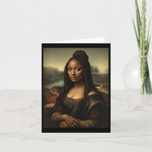 Zwarte Mona Lisa Afro-Amerikaanse zwarte geschiede Kaart (Voorkant)