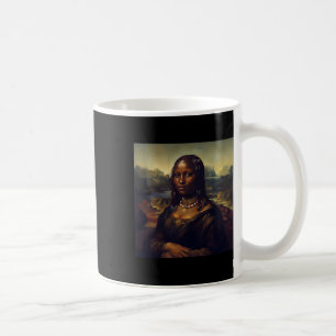 Zwarte Mona Lisa Afro-Amerikaanse Zwarte Geschiede Koffiemok