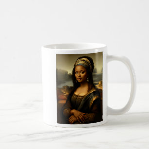 Zwarte Mona Lisa Afro-Amerikaanse Zwarte Geschiede Koffiemok