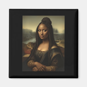 Zwarte Mona Lisa Afro-Amerikaanse Zwarte Geschiede Magneet
