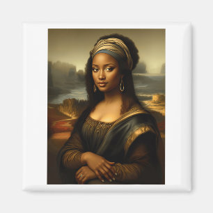 Zwarte Mona Lisa Afro-Amerikaanse Zwarte Geschiede Magneet