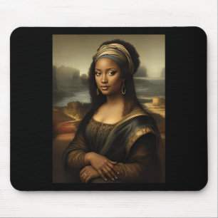 Zwarte Mona Lisa Afro-Amerikaanse zwarte geschiede Muismat