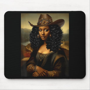 Zwarte Mona Lisa Afro-Amerikaanse Zwarte Geschiede Muismat
