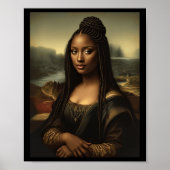 Zwarte Mona Lisa Afro-Amerikaanse zwarte geschiede Poster (Voorkant)