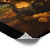 Zwarte Mona Lisa Afro-Amerikaanse zwarte geschiede Poster (Hoek)