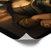 Zwarte Mona Lisa Afro-Amerikaanse zwarte geschiede Poster (Hoek)