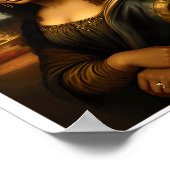 Zwarte Mona Lisa Afro-Amerikaanse Zwarte Geschiede Poster (Hoek)