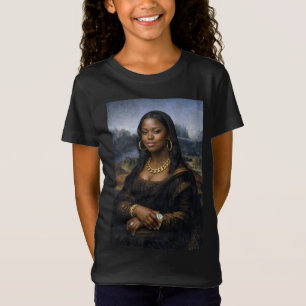 Zwarte Mona Lisa Afro-Amerikaanse Zwarte Geschiede T-shirt