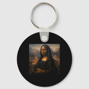 Zwarte Mona Lisa Black History Month Juneteenth Sleutelhanger