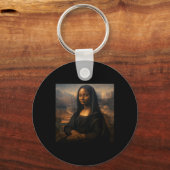Zwarte Mona Lisa Black History Month Juneteenth Sleutelhanger (Voorkant)