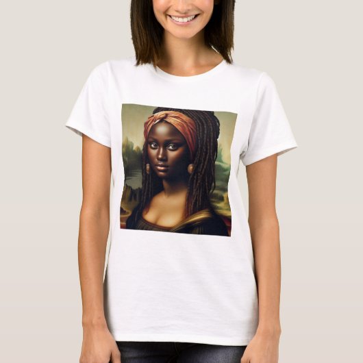 Zwarte Mona Lisa: een moderne heroverweging T-shirt (Voorkant)