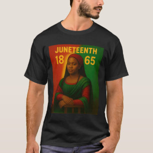 Zwarte Mona Lisa Grafische Afro Afrikaans Amerikaa T-shirt