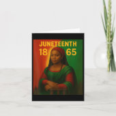 Zwarte Mona Lisa Graphic Afro-Amerikaanse juni Kaart (Voorkant)