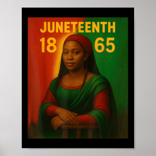 Zwarte Mona Lisa Graphic Afro-Amerikaanse juni Poster