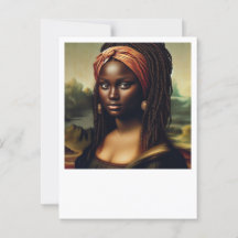 Zwarte Mona Lisa opnieuw ingebeelde kunstprint - A