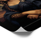 Zwarte Mona Lisa Zwarte Geschiedenis Afrikaanse Ko Poster (Hoek)