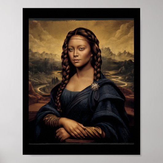 Zwarte Mona Lisa Zwarte Geschiedenis Afrikaanse Ko Poster (Voorkant)