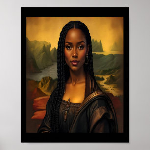Zwarte Mona Lisa Zwarte Geschiedenis Afrikaanse Ko Poster
