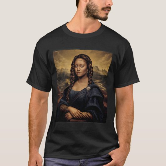 Zwarte Mona Lisa Zwarte Geschiedenis Afrikaanse Ko T-shirt (Voorkant)