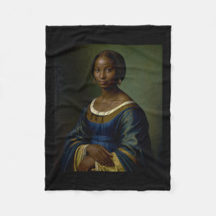 Zwarte Mona Lisa Zwarte Geschiedenis Maand Vrouw Z Fleece Deken
