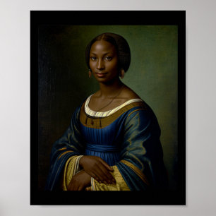 Zwarte Mona Lisa Zwarte Geschiedenis Maand Vrouw Z Poster