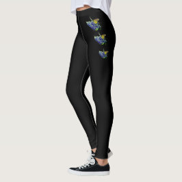 Zwarte monarch Vlinder Leggings