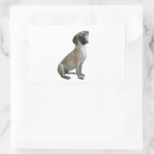 Zwarte Mond Cur #1 Rechthoekige Sticker (Tas)