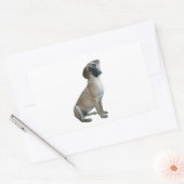 Zwarte Mond Cur #1 Rechthoekige Sticker (Envelop)