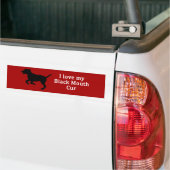Zwarte Mond Cur Hond Liefde Bumpersticker (Op Truck)