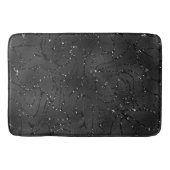 Zwarte monochromatische achtergrond van glitterij badmat (Voorkant)