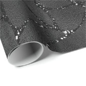 Zwarte monochromatische achtergrond van glitterij cadeaupapier (Rol Hoek)