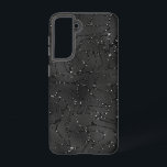 Zwarte monochromatische achtergrond van glitterij samsung galaxy hoesje<br><div class="desc">Zwart monochromatische glitterachtergrond met een abstract patroon. Koel modern glazen ontwerp.</div>