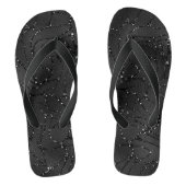 Zwarte monochromatische achtergrond van glitterij teenslippers (Voetbed)