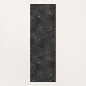 Zwarte monochromatische achtergrond van glitterij yogamat (Achterkant)